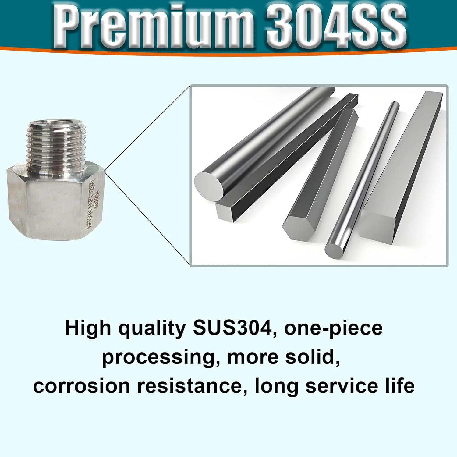 تبدیل کاهنده 3/8 اینچ نر به 1/2 اینچ ماده، اتصال دهنده لوله کاهنده فولاد ضد زنگ 304، اتصالات لوله کاهنده 1/2 اینچ NPT ماده X 3/8 اینچ NPT نر (1/2 ماده X 3/8 نر) تبدیل کاهنده 3/8 اینچ نر به 1/2 اینچ ماده، اتصال دهنده لوله کاهنده فولاد ضد زنگ 304، اتصالات لوله کاهنده 1/2 اینچ NPT ماده X 3/8 اینچ NPT نر (1/2 ماده X 3/8 نر)