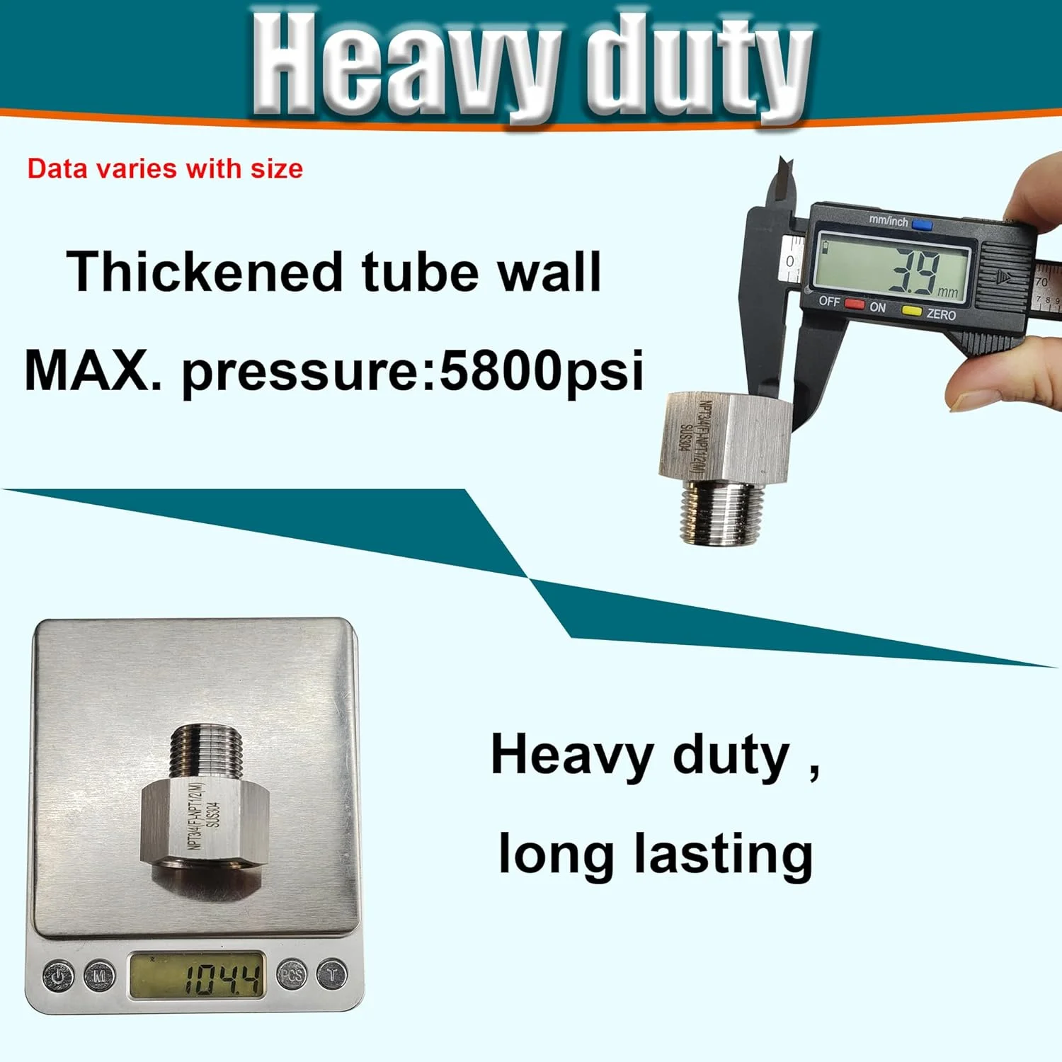 تبدیل کاهنده 3/8 اینچ نر به 1/2 اینچ ماده، اتصال دهنده لوله کاهنده فولاد ضد زنگ 304، اتصالات لوله کاهنده 1/2 اینچ NPT ماده X 3/8 اینچ NPT نر (1/2 ماده X 3/8 نر) تبدیل کاهنده 3/8 اینچ نر به 1/2 اینچ ماده، اتصال دهنده لوله کاهنده فولاد ضد زنگ 304، اتصالات لوله کاهنده 1/2 اینچ NPT ماده X 3/8 اینچ NPT نر (1/2 ماده X 3/8 نر)