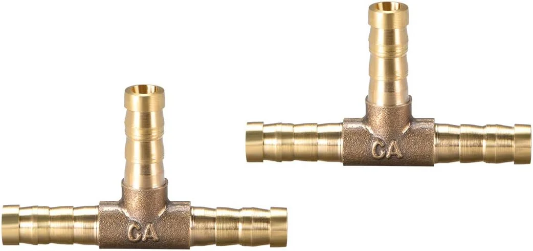 اتصال شیلنگ برنجی خاری 6 میلیمتری یا 1/4 اینچی، سه راهی T شکل، اتصالات شیلنگ خاری هوا، گاز، آب، سوخت، اتصال دهنده تی، 2 عدد اتصال شیلنگ برنجی خاری 6 میلیمتری یا 1/4 اینچی، سه راهی T شکل، اتصالات شیلنگ خاری هوا، گاز، آب، سوخت، اتصال دهنده تی، 2 عدد