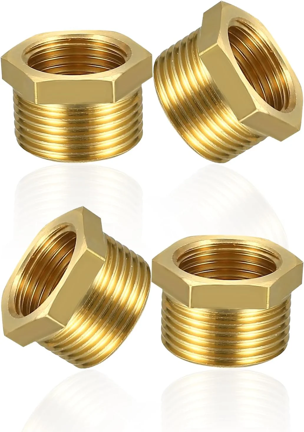 تبدیل برنجی YOUZMY از 1/2 به 1/4 اینچ (قطر بیرونی 20 میلی متر x قطر داخلی 12 میلی متر)، رزوه نر به رزوه ماده، اتصال رزوه ای برای لوله های آب، بسته 4 عددی تبدیل برنجی YOUZMY از 1/2 به 1/4 اینچ (قطر بیرونی 20 میلی متر x قطر داخلی 12 میلی متر)، رزوه نر به رزوه ماده، اتصال رزوه ای برای لوله های آب، بسته 4 عددی