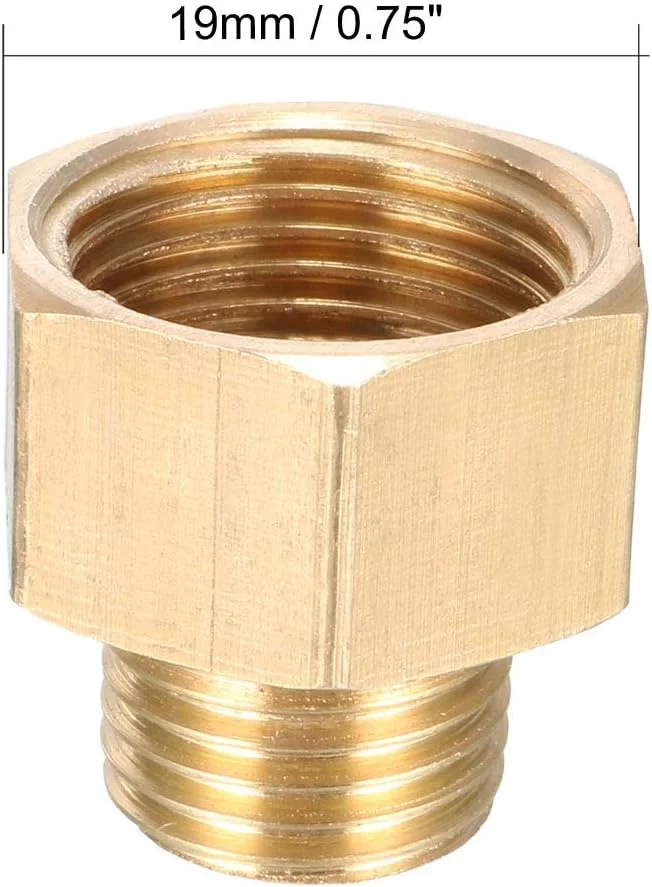 اتصال لوله برنجی sourcing map، رزوه G1/4 نر به G3/8 ماده، 3 عدد اتصال لوله برنجی sourcing map، رزوه G1/4 نر به G3/8 ماده، 3 عدد