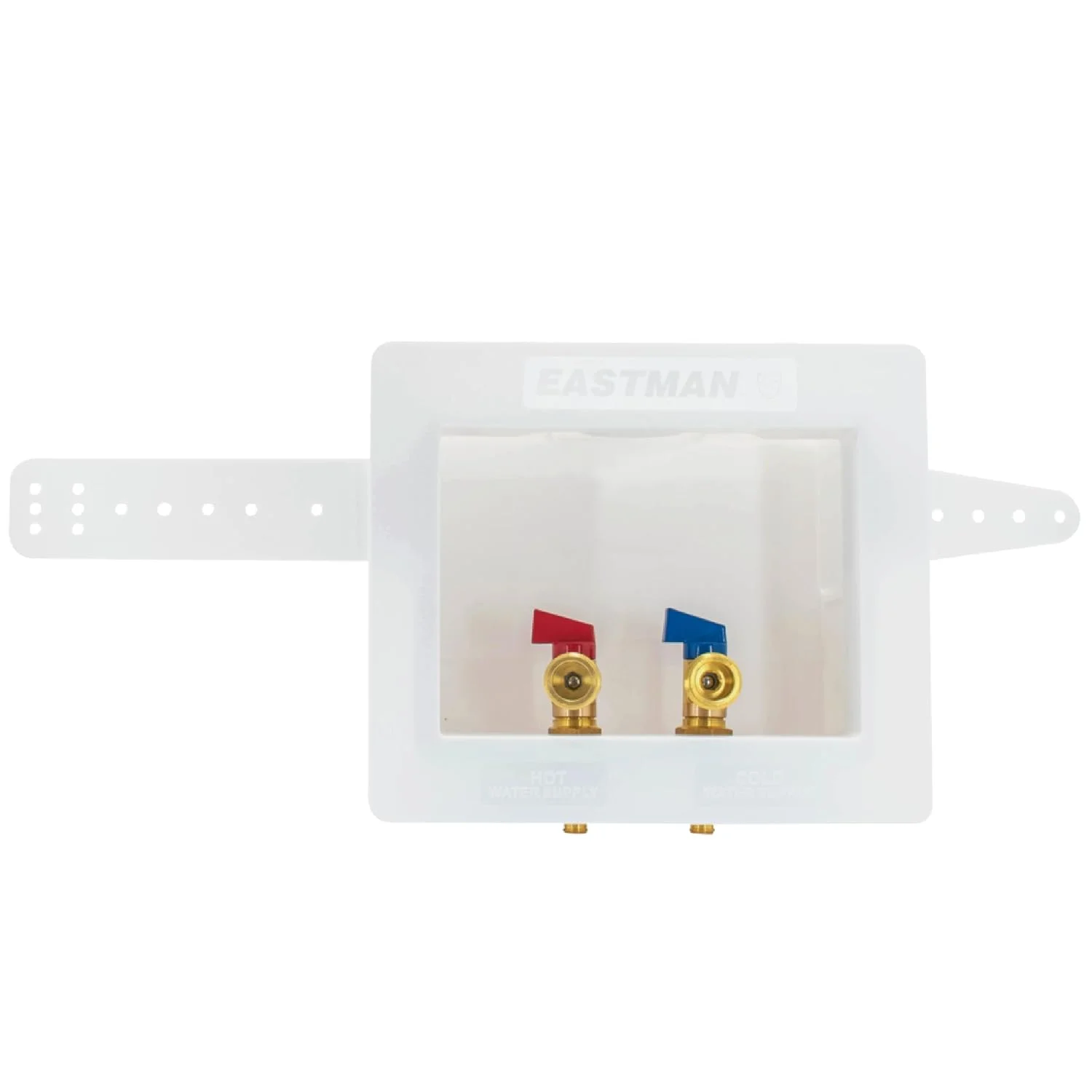 جعبه خروجی ماشین لباسشویی ایستمن 60245، اتصال 1/2 اینچ PEX، توکار، PVC، تخلیه دوگانه، سفید جعبه خروجی ماشین لباسشویی ایستمن 60245، اتصال 1/2 اینچ PEX، توکار، PVC، تخلیه دوگانه، سفید