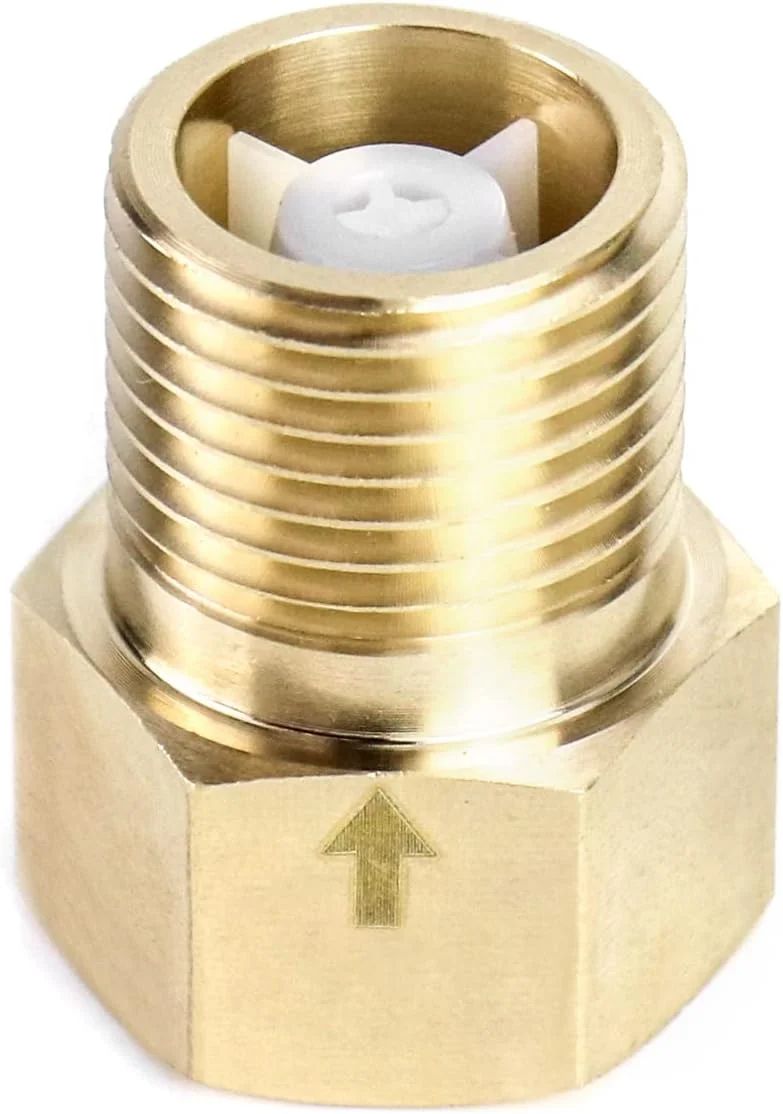 شیر یک طرفه برنجی QWORK، 2 عددی، 1/2 اینچ مادگی به 1/2 اینچ نری شیر یک طرفه برنجی QWORK، 2 عددی، 1/2 اینچ مادگی به 1/2 اینچ نری