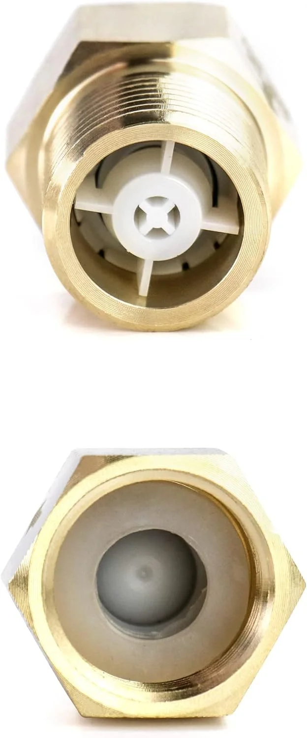 شیر یک طرفه برنجی QWORK، 2 عددی، 1/2 اینچ مادگی به 1/2 اینچ نری شیر یک طرفه برنجی QWORK، 2 عددی، 1/2 اینچ مادگی به 1/2 اینچ نری