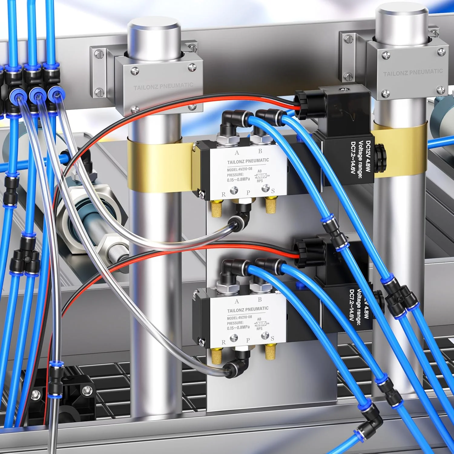 اتصالات پنوماتیک مستقیم TAILONZ، اتصالات رهاسازی سریع پلاستیکی، اتصالات خط هوا برای لوله های 6، 8، 10، 12 (40 عدد) اتصالات پنوماتیک مستقیم TAILONZ، اتصالات رهاسازی سریع پلاستیکی، اتصالات خط هوا برای لوله های 6، 8، 10، 12 (40 عدد)