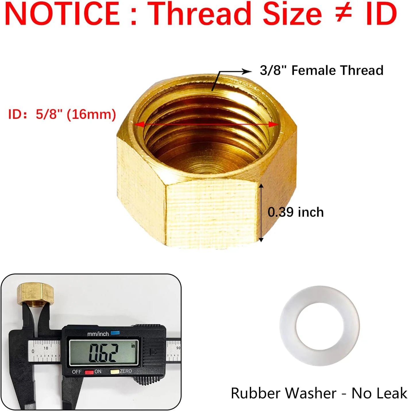 درب و درپوش لوله برنجی FUATY 3/8 اینچ، اتصالات لوله کوپلینگ آداپتور درپوش رزوه مادگی با واشر لاستیکی (بسته 4 عددی)، IPS درب و درپوش لوله برنجی FUATY 3/8 اینچ، اتصالات لوله کوپلینگ آداپتور درپوش رزوه مادگی با واشر لاستیکی (بسته 4 عددی)، IPS