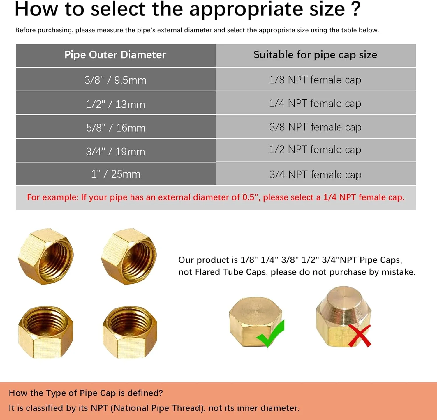 درب و درپوش لوله برنجی FUATY 3/8 اینچ، اتصالات لوله کوپلینگ آداپتور درپوش رزوه مادگی با واشر لاستیکی (بسته 4 عددی)، IPS درب و درپوش لوله برنجی FUATY 3/8 اینچ، اتصالات لوله کوپلینگ آداپتور درپوش رزوه مادگی با واشر لاستیکی (بسته 4 عددی)، IPS