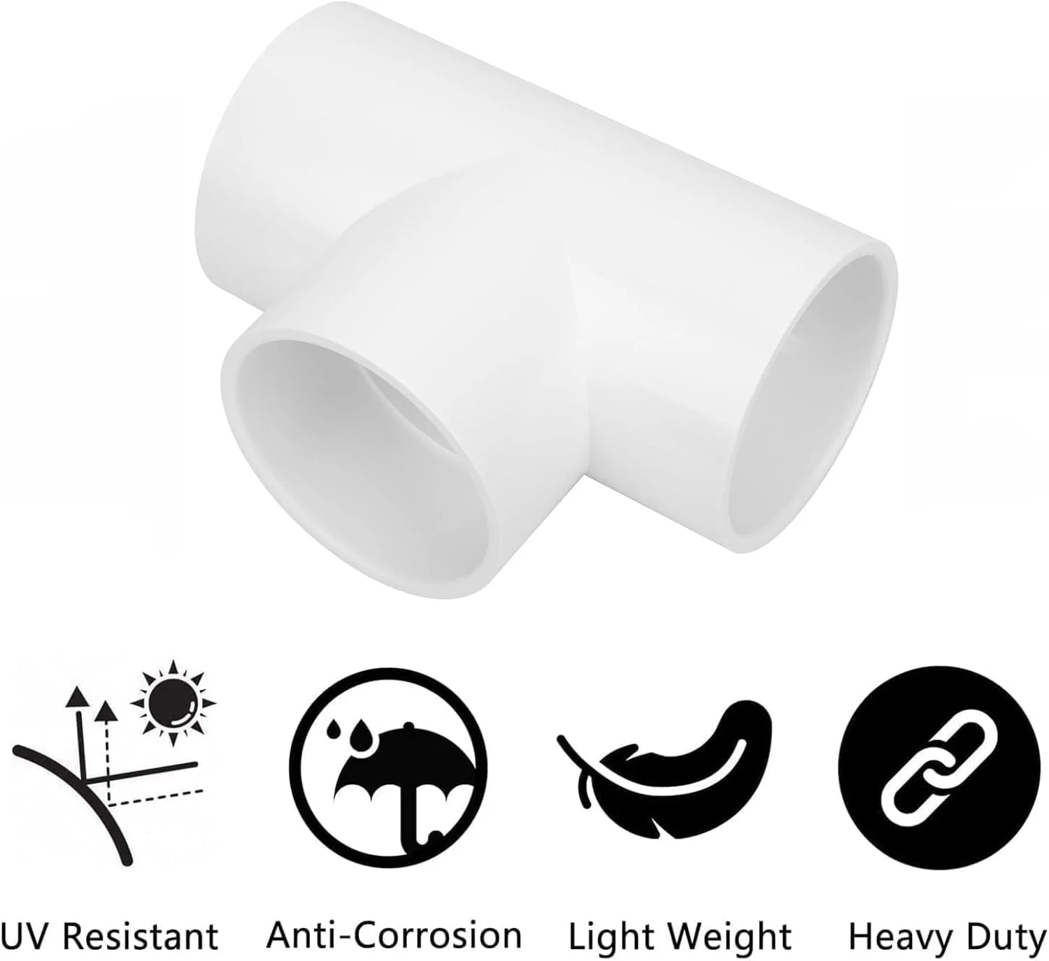 اتصالات سه راهی PVC با سایز 3 اینچ (مادگی x مادگی x مادگی) مناسب برای مبلمان، اتصالات لوله زانویی PVC درجه SCH40 با سایز 3 اینچ برای قفسه های PVC، سازه های نگهدارنده باغ و قاب های ذخیره سازی اتصالات سه راهی PVC با سایز 3 اینچ (مادگی x مادگی x مادگی) مناسب برای مبلمان، اتصالات لوله زانویی PVC درجه SCH40 با سایز 3 اینچ برای قفسه های PVC، سازه های نگهدارنده باغ و قاب های ذخیره سازی