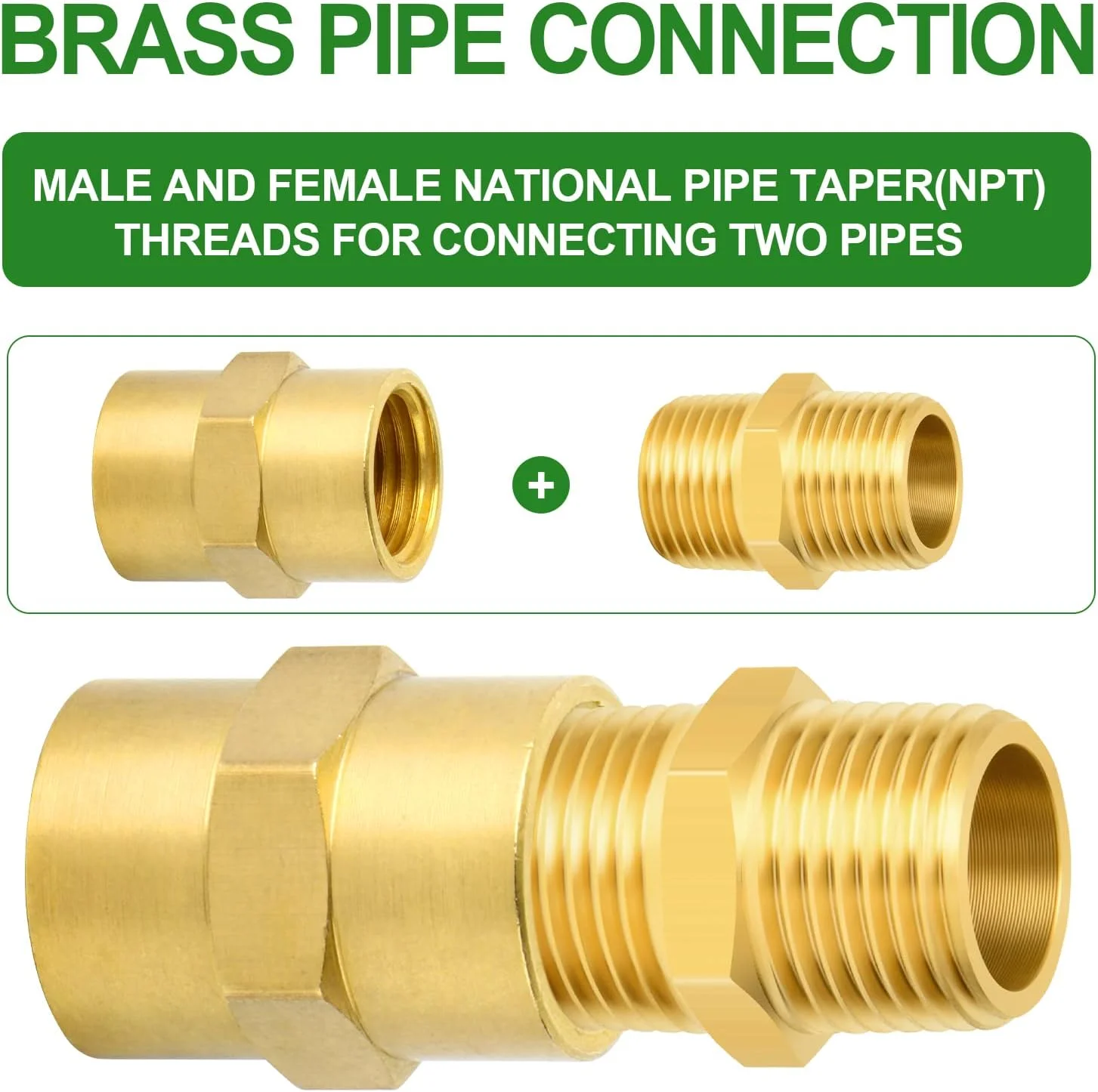 اتصالات لوله برنجی TAISHER، آداپتور کاهنده، لوله مادگی 3/8 اینچ به لوله مادگی 3/8 اینچ (5 عدد) اتصالات لوله برنجی TAISHER، آداپتور کاهنده، لوله مادگی 3/8 اینچ به لوله مادگی 3/8 اینچ (5 عدد)