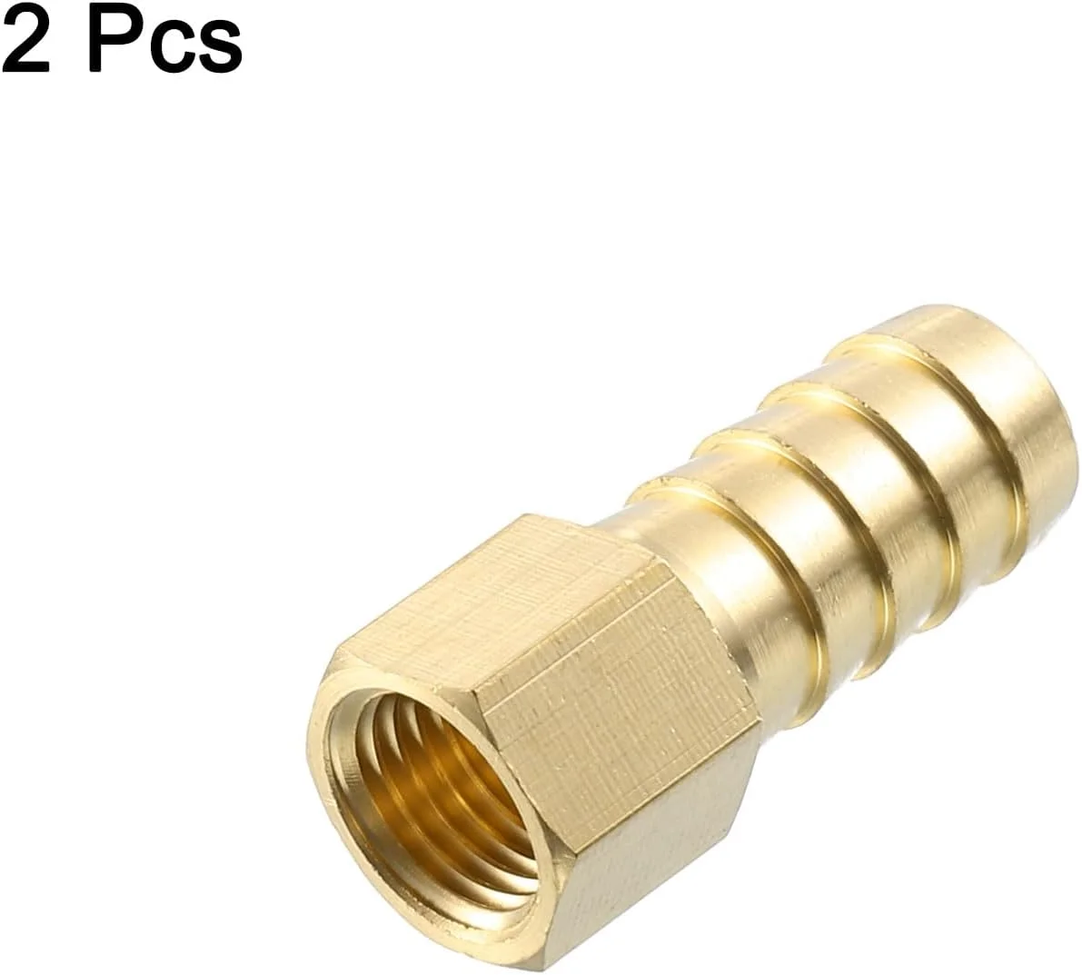 اتصال شیلنگ برنجی 2 عددی، 1/2 اینچ خاردار x 1/4 اینچ NPT مادگی، آداپتور اتصالات لوله برنجی خاردار برای اتصال لوله ها، دستگاه های مکانیکی، تجهیزات لوله کشی