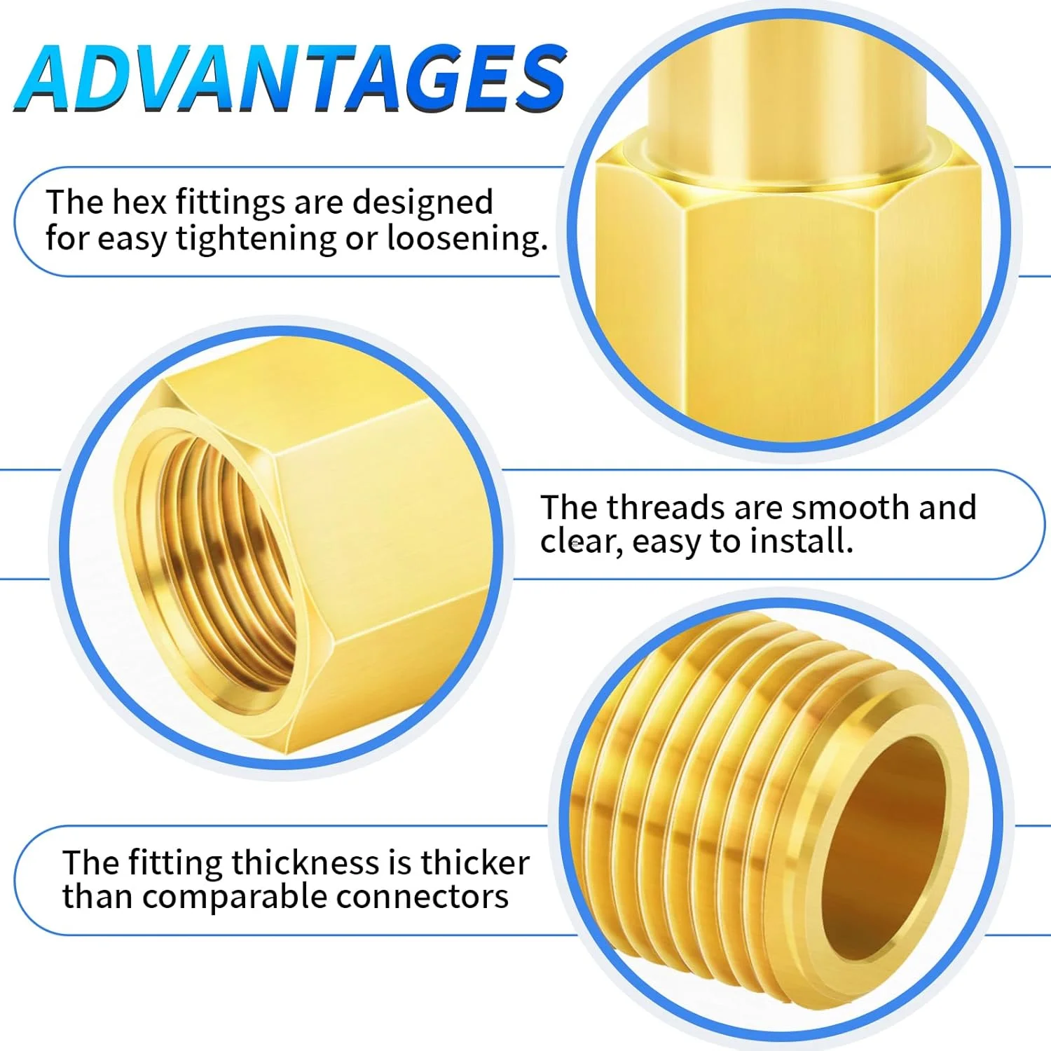 اتصالات لوله برنجی ChillWaves، لوله بلند 1/2 اینچ NPT نر به 1/2 اینچ NPT مادگی، طول 2 اینچ (50 میلی متر) (2 عددی)