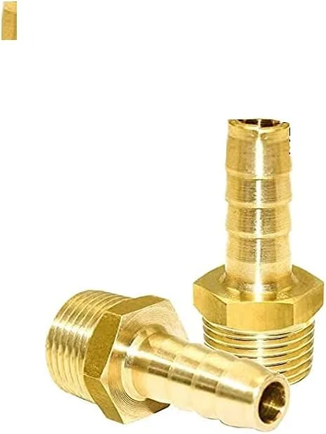 اتصالات شیلنگ برنجی AQSON، 1/4 اینچ دنباله شیلنگ x 3/8 اینچ NPT نر، مناسب برای آب، سوخت و هوا (بسته 2 عددی) اتصالات شیلنگ برنجی AQSON، 1/4 اینچ دنباله شیلنگ x 3/8 اینچ NPT نر، مناسب برای آب، سوخت و هوا (بسته 2 عددی)