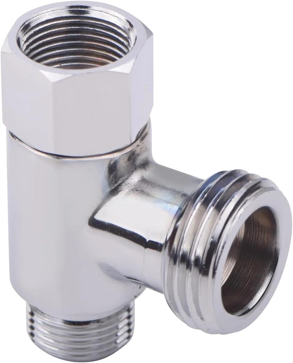 اتصال سه راهی برنجی Tsinghwang، سایز 3/8 اینچ در 1/2 اینچ، اتصال دهنده خط آب 3/8 اینچ، شیر T، روکش نیکل برس خورده (تک) اتصال سه راهی برنجی Tsinghwang، سایز 3/8 اینچ در 1/2 اینچ، اتصال دهنده خط آب 3/8 اینچ، شیر T، روکش نیکل برس خورده (تک)