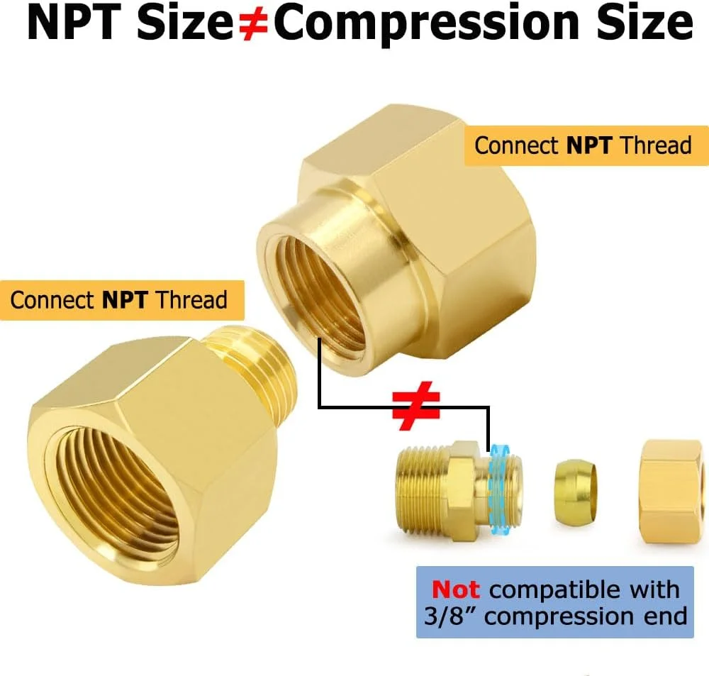 کوپلینگ کاهنده برنجی Hooshing، 2 عدد، تبدیل مادگی 1/2 اینچ NPT به مادگی 3/8 اینچ NPT، اتصالات لوله کاهنده کوپلینگ کاهنده برنجی Hooshing، 2 عدد، تبدیل مادگی 1/2 اینچ NPT به مادگی 3/8 اینچ NPT، اتصالات لوله کاهنده