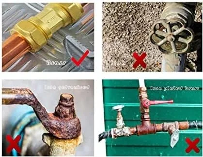 اتصالات شیلنگ برنجی AQSON، 1/4 اینچ دنباله شیلنگ x 3/8 اینچ NPT نر، مناسب برای آب، سوخت و هوا (بسته 2 عددی)