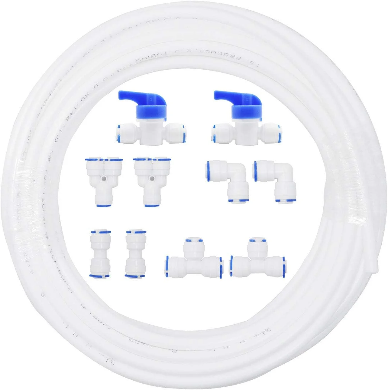 اتصالات سریع 1/4 اینچی iRuiZhe، اتصال فشاری لوله آب، 10 عدد + لوله سفید آب RO 1/4 اینچی (32 فوت) اتصالات سریع 1/4 اینچی iRuiZhe، اتصال فشاری لوله آب، 10 عدد + لوله سفید آب RO 1/4 اینچی (32 فوت)