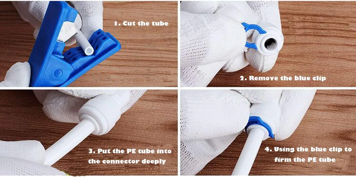 اتصالات سریع 1/4 اینچی iRuiZhe، اتصال فشاری لوله آب، 10 عدد + لوله سفید آب RO 1/4 اینچی (32 فوت) اتصالات سریع 1/4 اینچی iRuiZhe، اتصال فشاری لوله آب، 10 عدد + لوله سفید آب RO 1/4 اینچی (32 فوت)