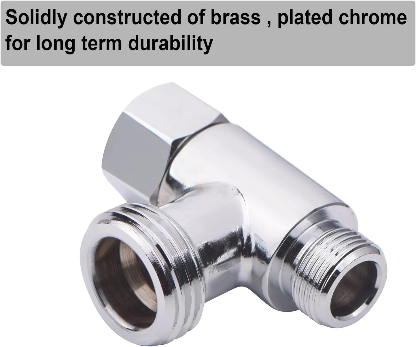 اتصال سه راهی برنجی Tsinghwang، سایز 3/8 اینچ در 1/2 اینچ، اتصال دهنده خط آب 3/8 اینچ، شیر T، روکش نیکل برس خورده (تک) اتصال سه راهی برنجی Tsinghwang، سایز 3/8 اینچ در 1/2 اینچ، اتصال دهنده خط آب 3/8 اینچ، شیر T، روکش نیکل برس خورده (تک)