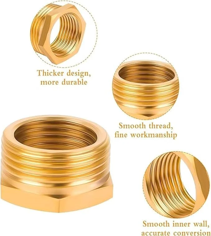 بیلا، بسته 2 عددی کاهنده برنجی، رزوه نر BSP به رزوه ماده BSP، بوش کاهنده، بوش شش گوش، اتصالات لوله شیلنگ، آداپتور اتصال (3/4 اینچ در 1/2 اینچ)