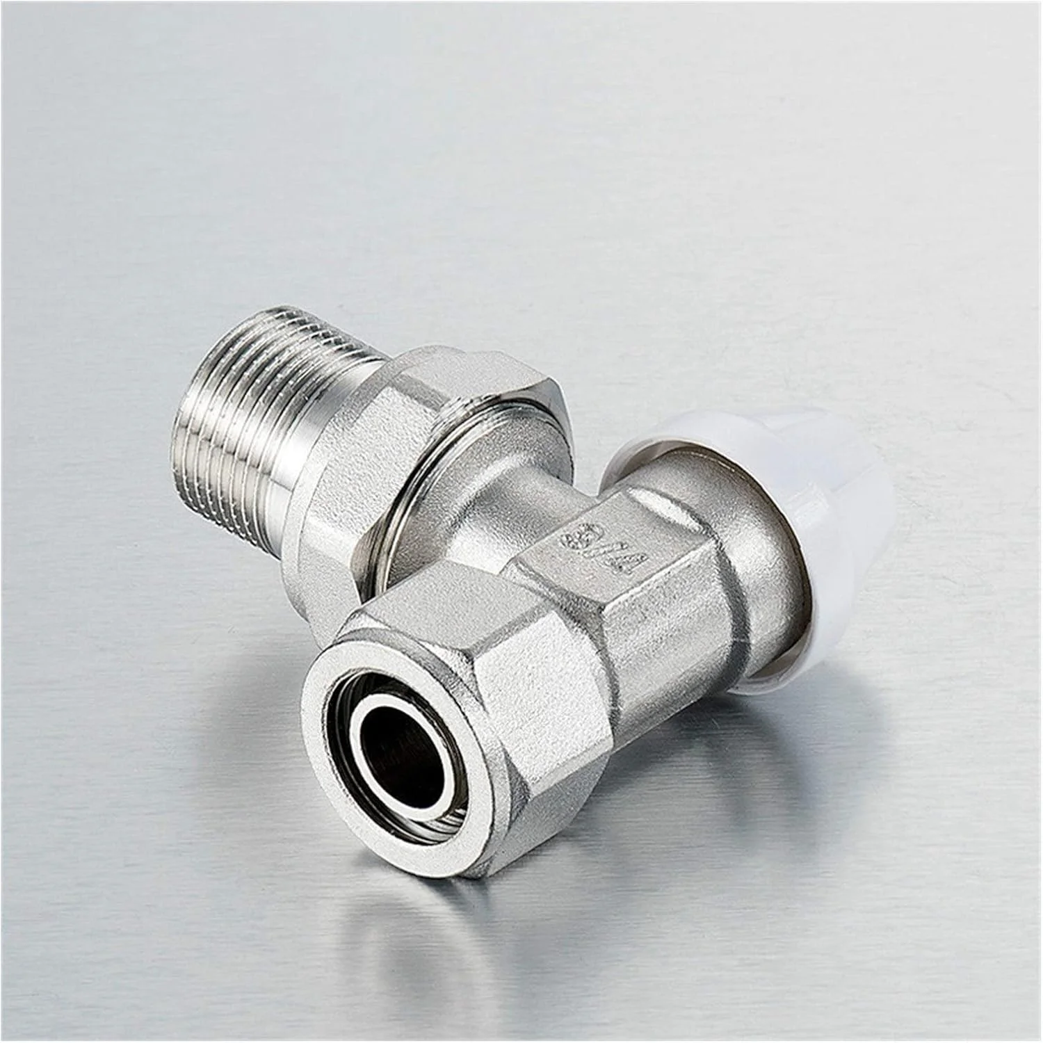 اتصالات تجهیزات کوچک HOKVJ، شیر یک طرفه قفل کننده برگشتی، زاویه ای، DN15 DN20 1216 1620، آداپتور شیر رادیاتور ترموستات، شیر توپی منبع آب برنجی (سایز: 1216DN15)