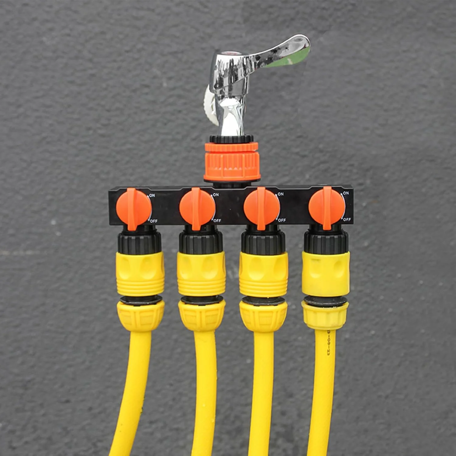 تقسیم کننده شلنگ باغ | تقسیم کننده چهار طرفه شلنگ آب - اتصالات شیر کنترل مستقل لوازم آبیاری برای کارواش RV، گلخانه، کمپینگ، مزرعه در فضای باز تقسیم کننده شلنگ باغ | تقسیم کننده چهار طرفه شلنگ آب - اتصالات شیر کنترل مستقل لوازم آبیاری برای کارواش RV، گلخانه، کمپینگ، مزرعه در فضای باز