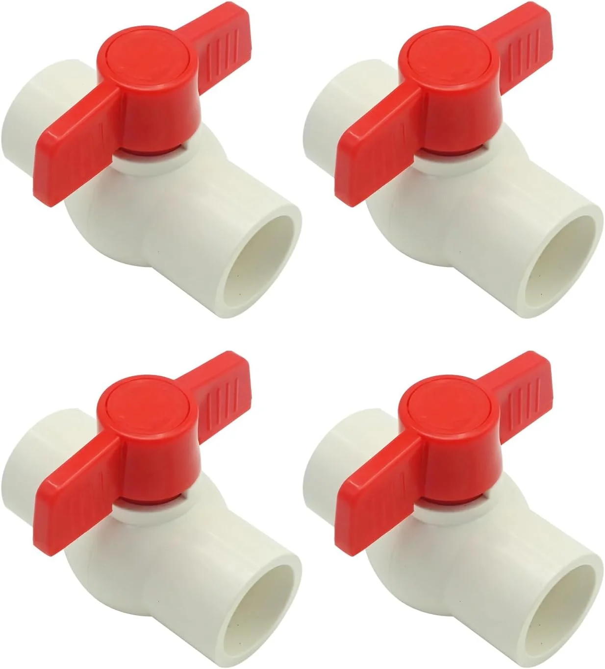 شیر قطع کن لوله آب 1 اینچی DUZFOREI، ست شیر توپی PVC NPT SCH40، 4 عددی برای سیستم آبیاری و تامین آب سرد شیر قطع کن لوله آب 1 اینچی DUZFOREI، ست شیر توپی PVC NPT SCH40، 4 عددی برای سیستم آبیاری و تامین آب سرد