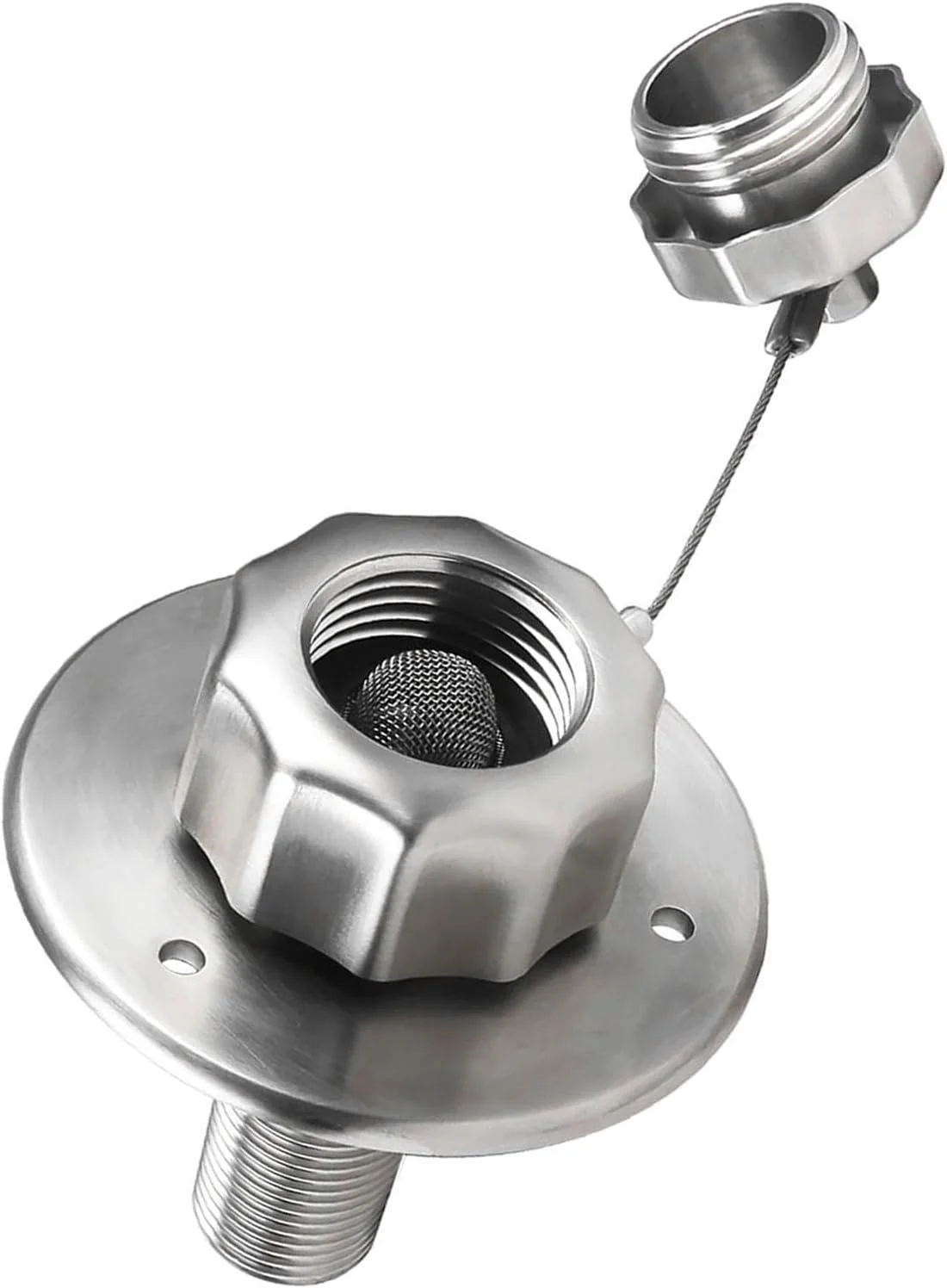 ورودی آب RV جایگزین Tnfeeon، فولاد ضد زنگ با پوشش ضد گرد و غبار و شیر یک طرفه، فلنج 3 اینچی برای RV و تریلر ورودی آب RV جایگزین Tnfeeon، فولاد ضد زنگ با پوشش ضد گرد و غبار و شیر یک طرفه، فلنج 3 اینچی برای RV و تریلر