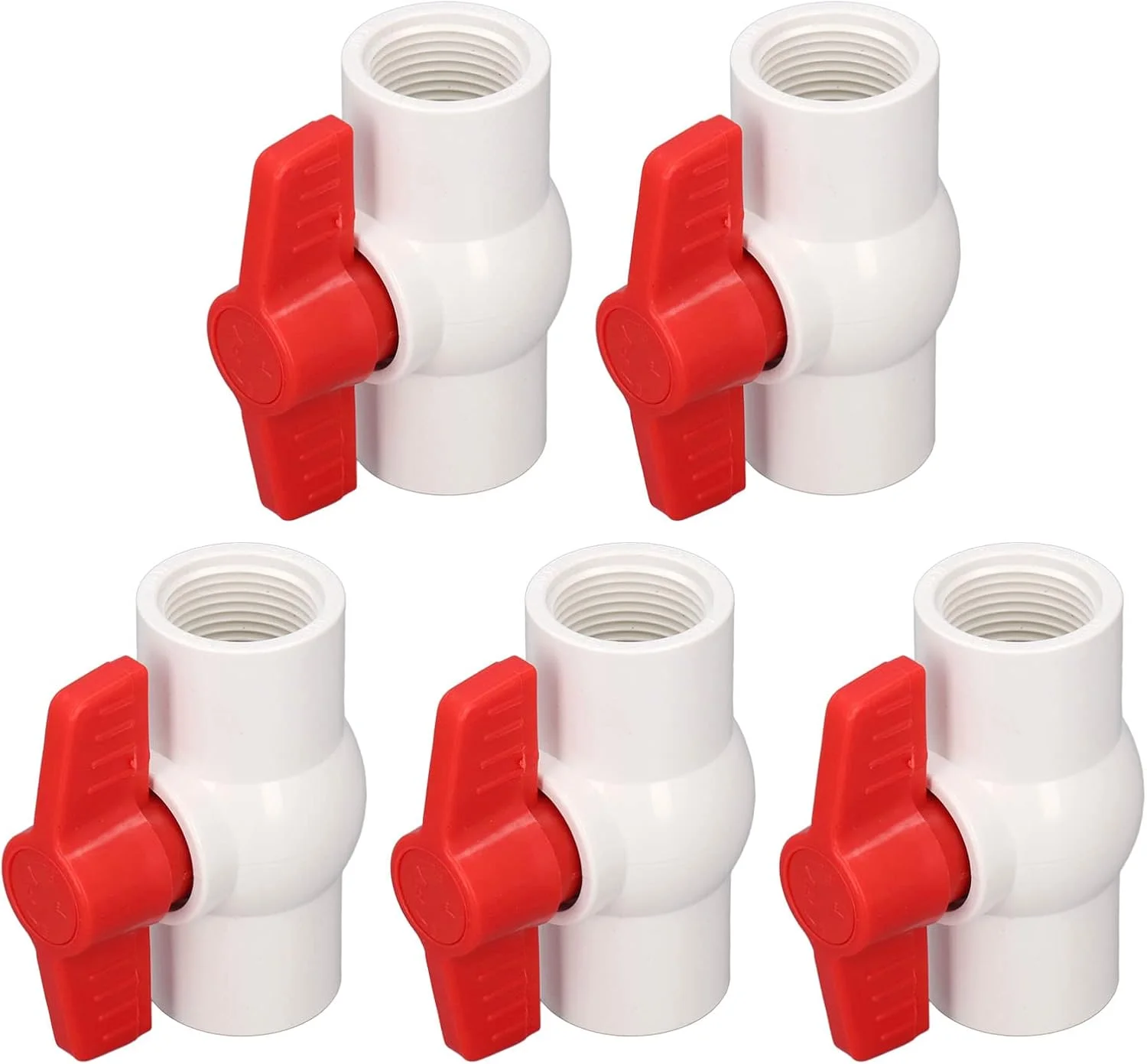 Eujgoov شیر توپی قطع آب شیر آب 5 عددی، شیر تامین آب، نصب سریع PVC لوله (25 میلی متر) Eujgoov شیر توپی قطع آب شیر آب 5 عددی، شیر تامین آب، نصب سریع PVC لوله (25 میلی متر)