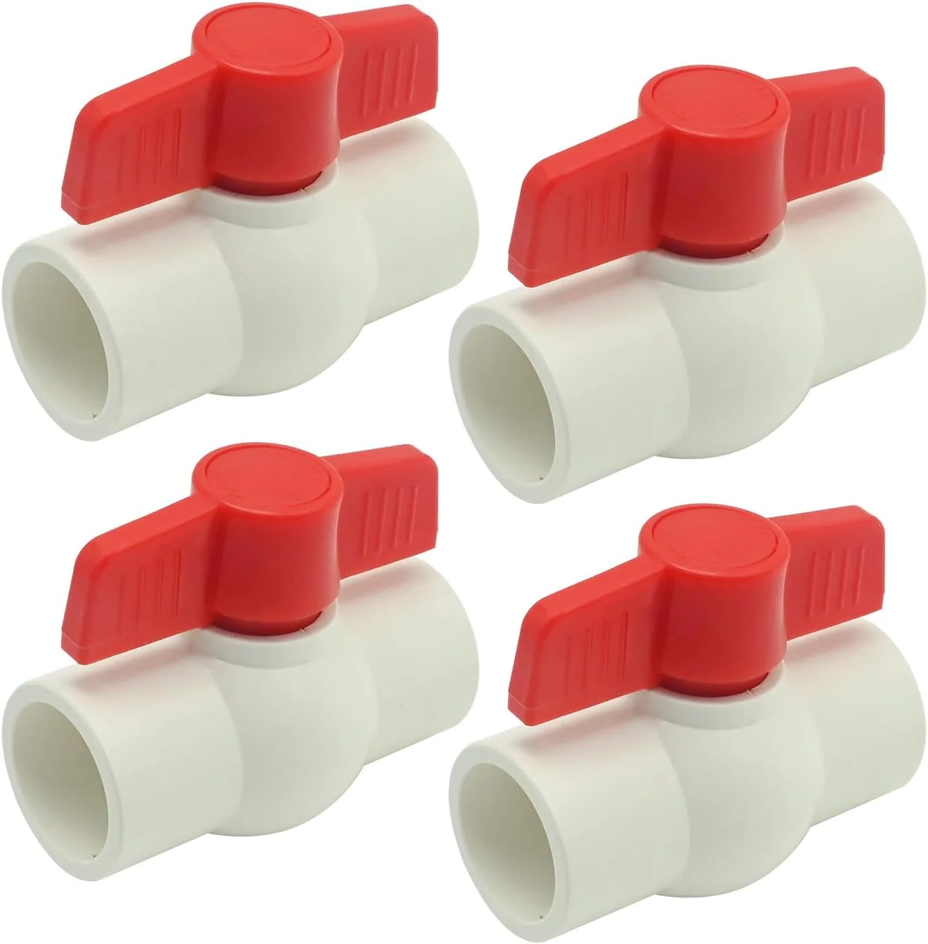 شیر قطع کن لوله آب 1 اینچی DUZFOREI، ست شیر توپی PVC NPT SCH40، 4 عددی برای سیستم آبیاری و تامین آب سرد شیر قطع کن لوله آب 1 اینچی DUZFOREI، ست شیر توپی PVC NPT SCH40، 4 عددی برای سیستم آبیاری و تامین آب سرد