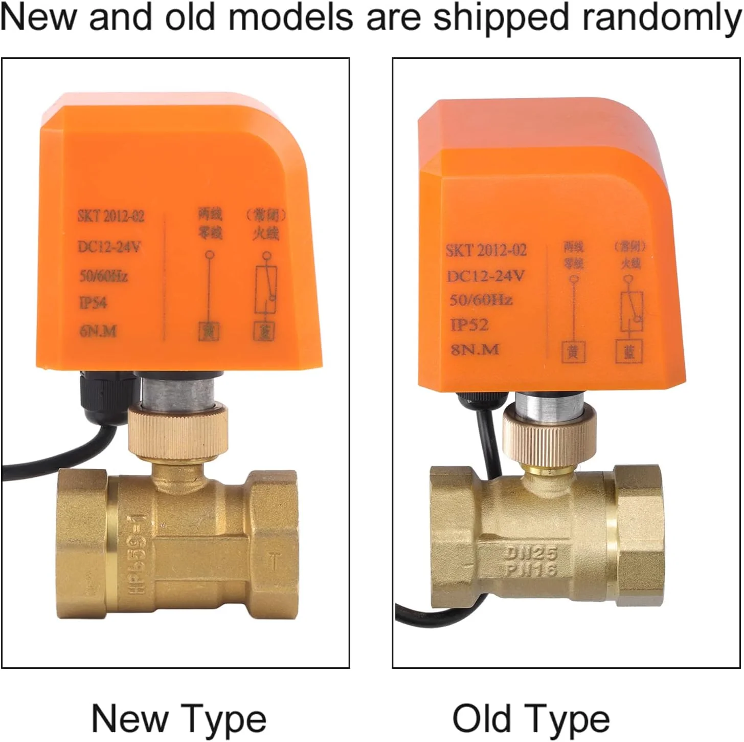 شیر توپی برقی دو طرفه سیم دار، تجهیزات مکانیکی موتوری برنجی DC1224V برای آب سرد و گرم محلول 50% گلیکول با محافظت IP54 نصب آسان موتور سنکرون