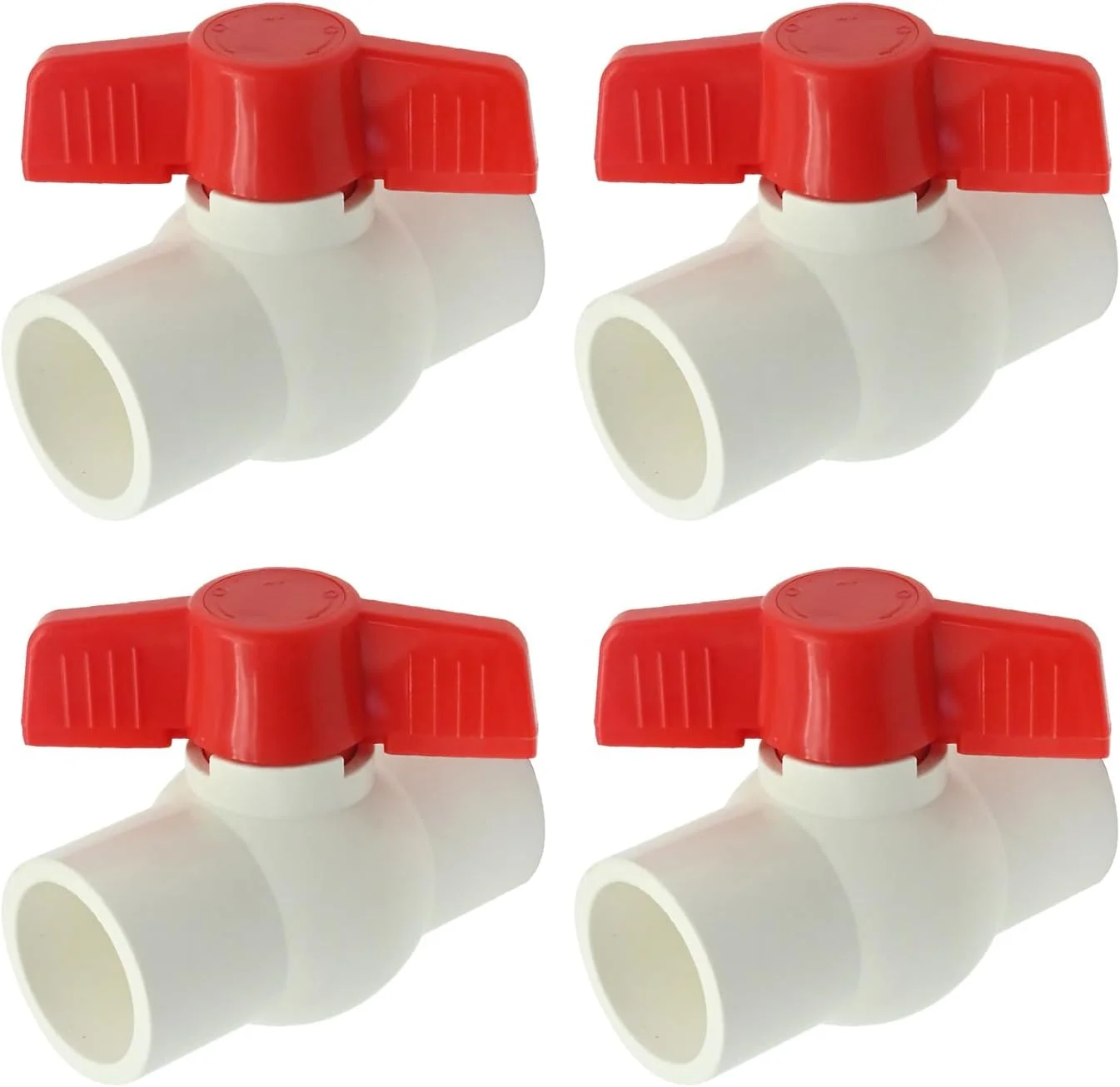 شیر قطع کن لوله آب 1 اینچی DUZFOREI، ست شیر توپی PVC NPT SCH40، 4 عددی برای سیستم آبیاری و تامین آب سرد شیر قطع کن لوله آب 1 اینچی DUZFOREI، ست شیر توپی PVC NPT SCH40، 4 عددی برای سیستم آبیاری و تامین آب سرد