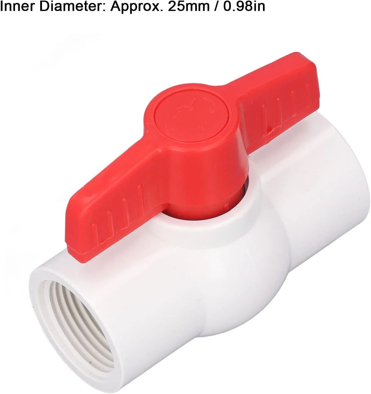 Eujgoov شیر توپی قطع آب شیر آب 5 عددی، شیر تامین آب، نصب سریع PVC لوله (25 میلی متر)