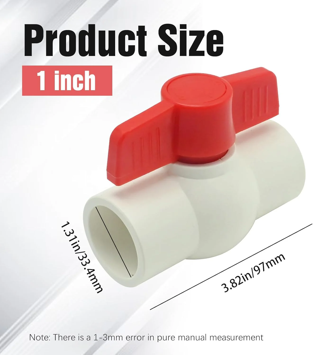 شیر قطع کن لوله آب 1 اینچی DUZFOREI، ست شیر توپی PVC NPT SCH40، 4 عددی برای سیستم آبیاری و تامین آب سرد شیر قطع کن لوله آب 1 اینچی DUZFOREI، ست شیر توپی PVC NPT SCH40، 4 عددی برای سیستم آبیاری و تامین آب سرد