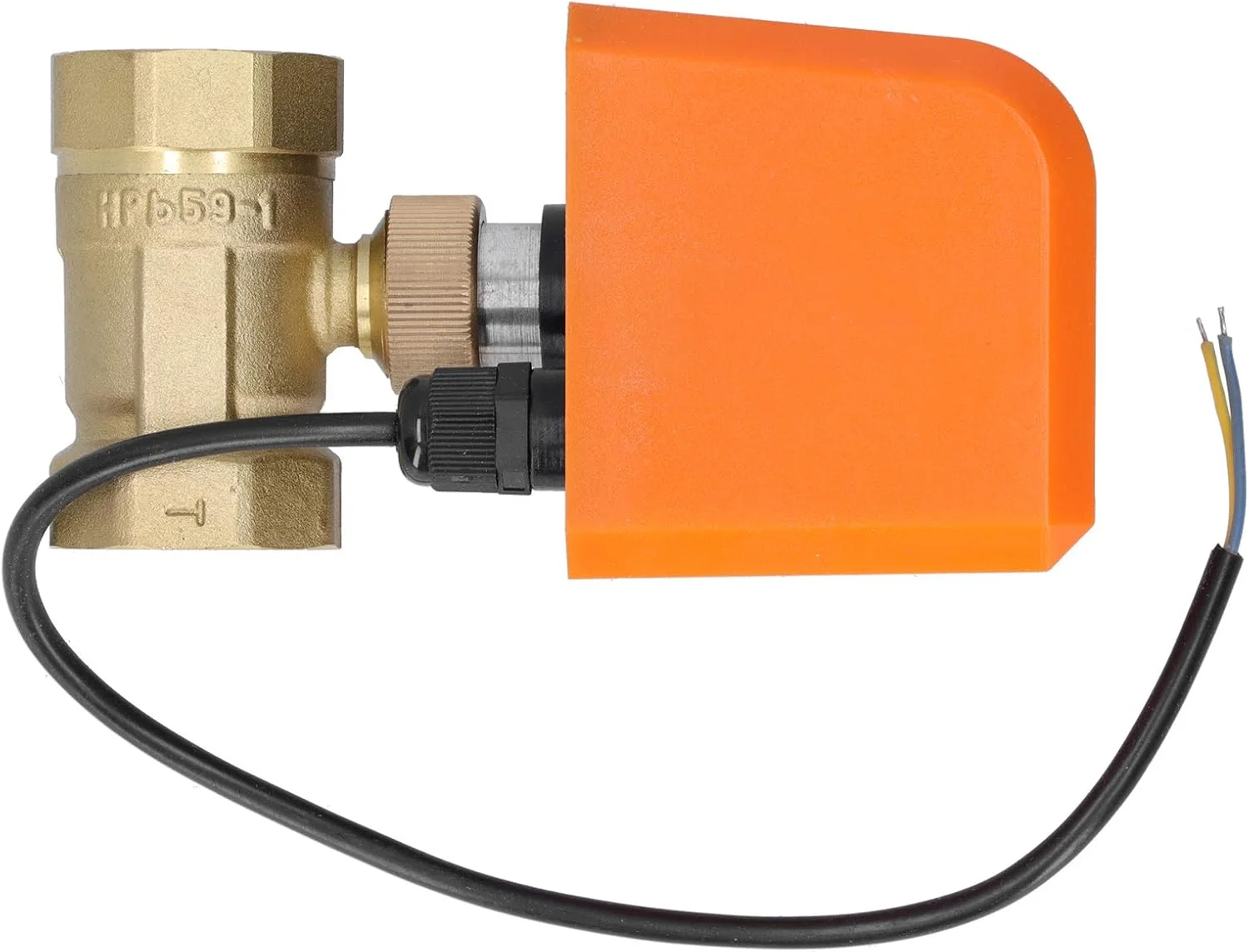 شیر توپی برقی دو طرفه سیم دار، تجهیزات مکانیکی موتوری برنجی DC1224V برای آب سرد و گرم محلول 50% گلیکول با محافظت IP54 نصب آسان موتور سنکرون