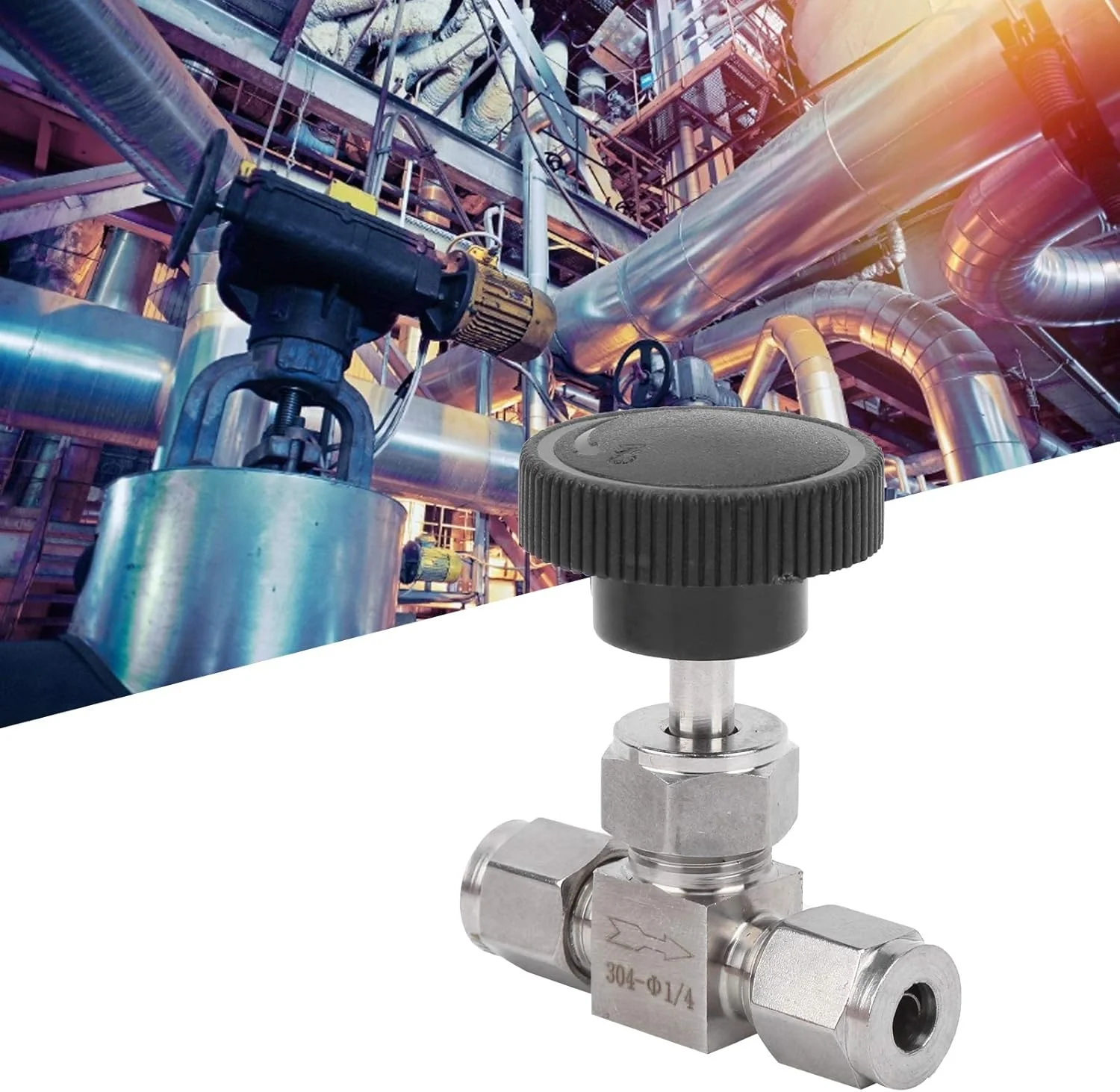 شیر استنلس استیل 304 Eujgoov، اتصالات فشاری دو فرولی برای آب، گاز و مایعات (Ф1/4) شیر استنلس استیل 304 Eujgoov، اتصالات فشاری دو فرولی برای آب، گاز و مایعات (Ф1/4)