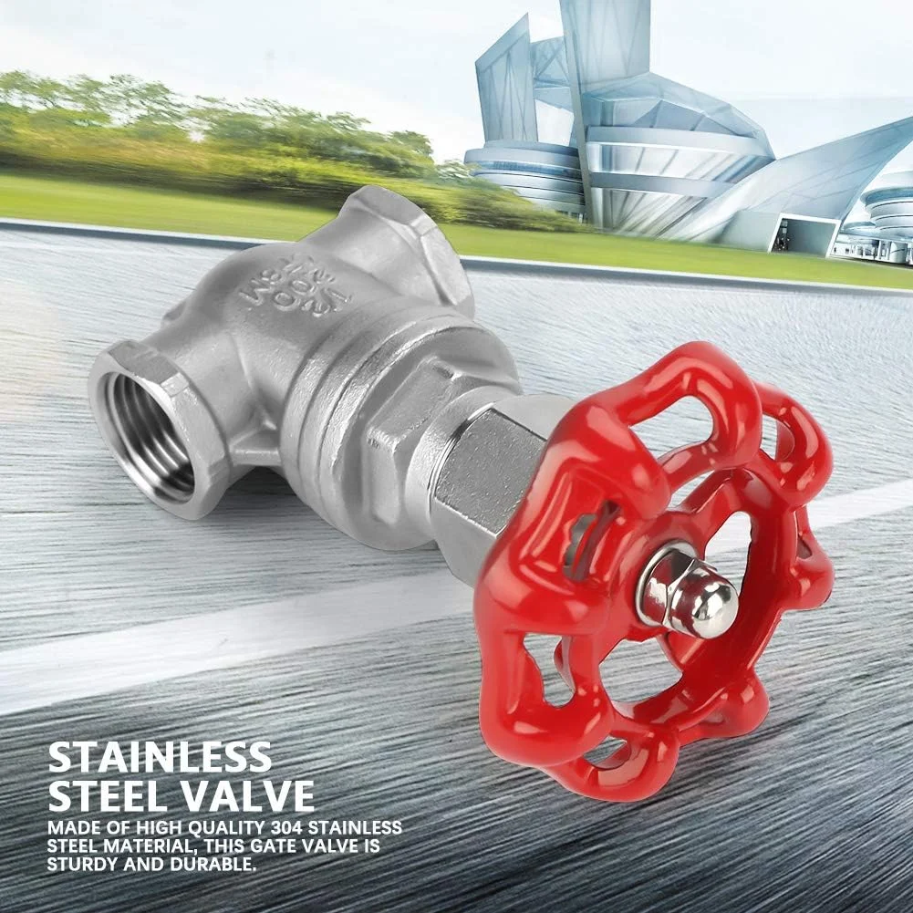 شیر دروازه ای استیل ضد زنگ DN15 BSPP G1/2 شیر کشویی چرخشی آب روغن گاز شیر دروازه ای استیل ضد زنگ DN15 BSPP G1/2 شیر کشویی چرخشی آب روغن گاز