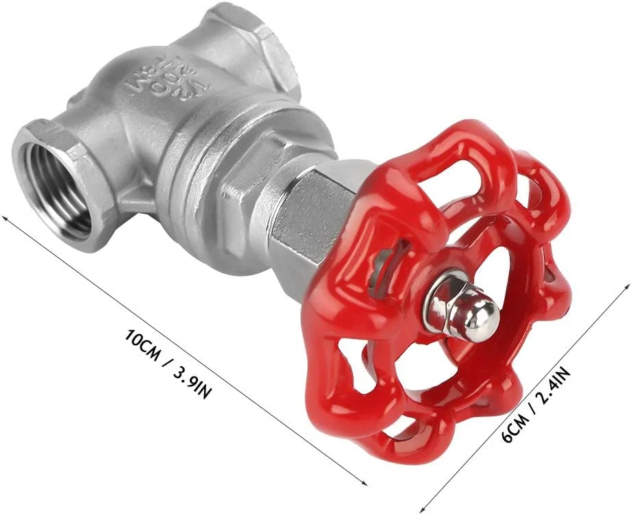 شیر دروازه ای استیل ضد زنگ DN15 BSPP G1/2 شیر کشویی چرخشی آب روغن گاز شیر دروازه ای استیل ضد زنگ DN15 BSPP G1/2 شیر کشویی چرخشی آب روغن گاز