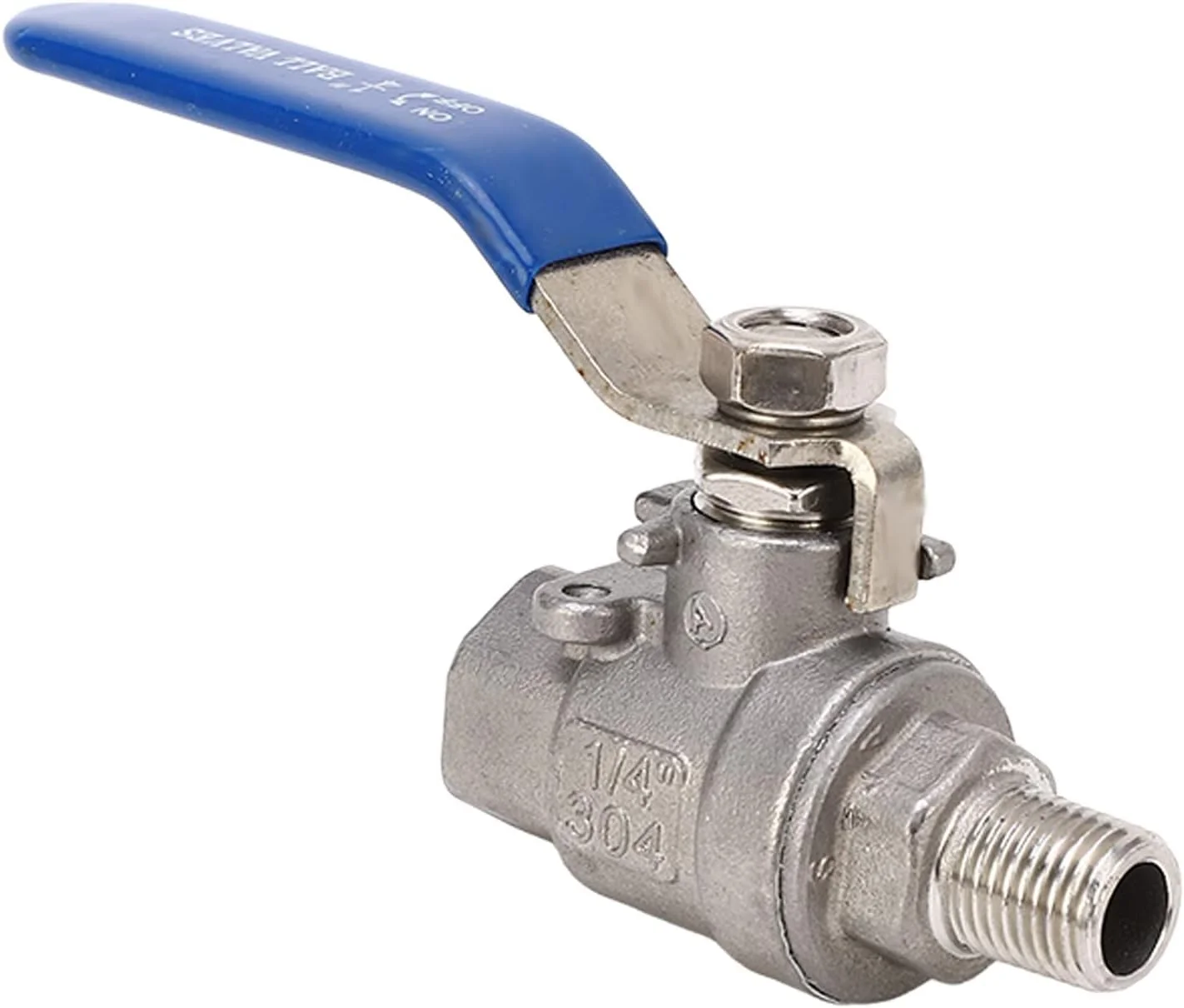 شیر توپی NPT دپیسوتا، رزوه 1/4 اینچ NPT مادگی و نری DN8 شیر توپی شناور، آب بندی خوب، قطع کننده فولاد ضد زنگ برای آب، روغن و گاز