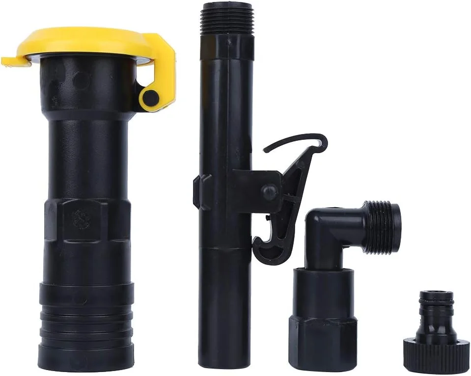 نازل آبیاری باغبانی، شیر ورودی آب، بادوام، کاربردی، لوازم باغبانی (ست 4 تکه 1 اینچی زرد رنگ)