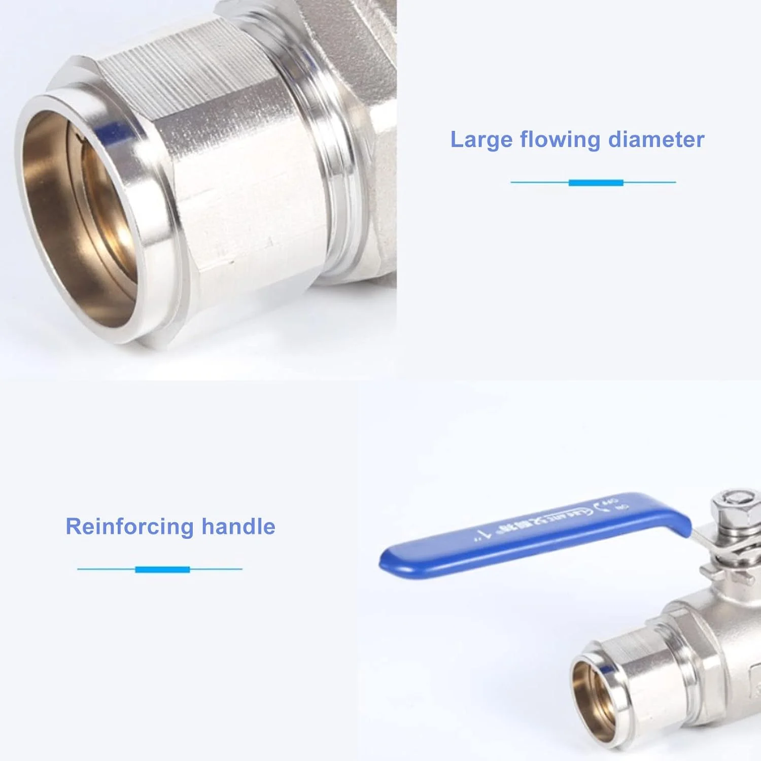 شیر توپی NPT دپیسوتا، رزوه 1/4 اینچ NPT مادگی و نری DN8 شیر توپی شناور، آب بندی خوب، قطع کننده فولاد ضد زنگ برای آب، روغن و گاز