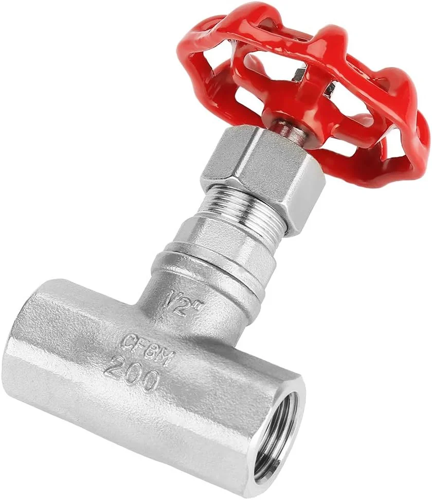 شیر دروازه ای Samfox DN15 شیر دروازه ای استیل ضد زنگ برای آب، روغن، گاز BSPP G1/2