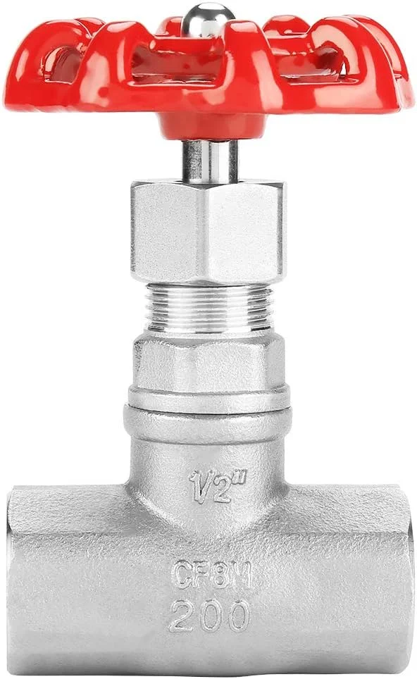 شیر دروازه ای Samfox DN15 شیر دروازه ای استیل ضد زنگ برای آب، روغن، گاز BSPP G1/2