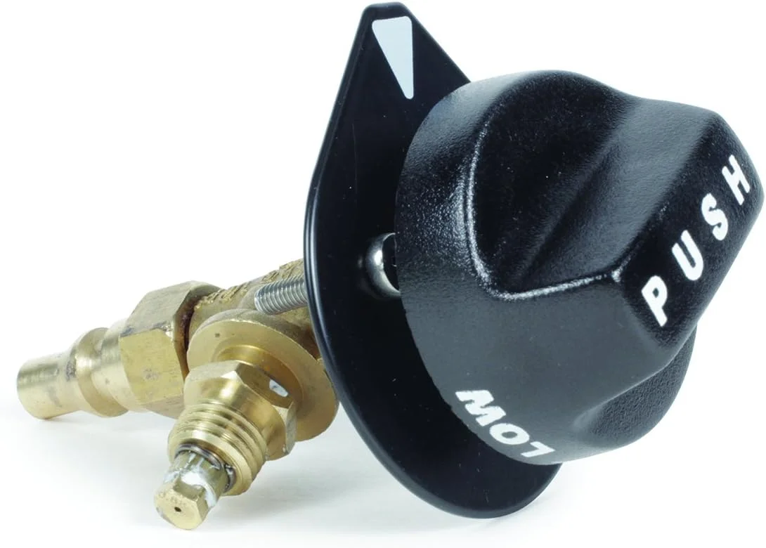 شیر کنترل Camco با اتصال سریع، قطعه جایگزین برای کباب پزهای Olympian 5500 - طراحی شده برای استفاده از منبع پروپان RV، کمپر یا تریلر شما (57274)، مشکی