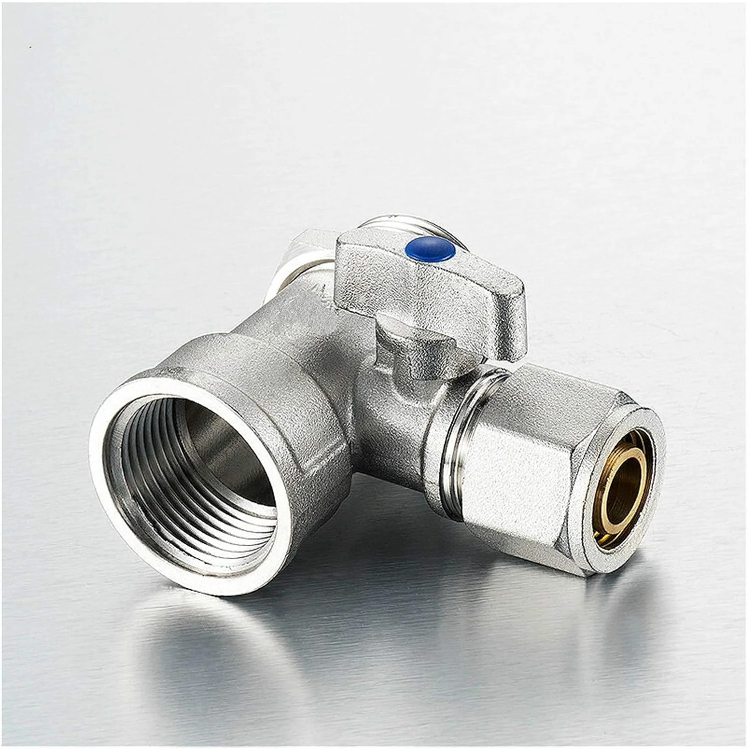 لوازم جانبی تجهیزات کوچک BREAUX ترموستات کنترل رادیاتور شیر چپ نخ نر و ماده آداپتور تامین آب 1 اینچ DN25 * 1620 سه راهی شیر توپی برنجی شیر آب