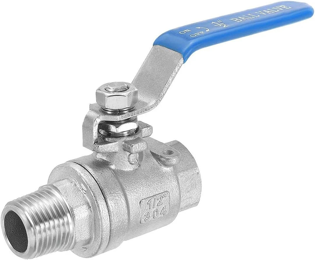 شیر قطع و وصل تمام پورت آزونی، سایز 1/2 اینچ NPT، استیل ضد زنگ 304، اتصال نر به مادگی رزوه ای برای کنترل جریان آب، روغن و گاز شیر قطع و وصل تمام پورت آزونی، سایز 1/2 اینچ NPT، استیل ضد زنگ 304، اتصال نر به مادگی رزوه ای برای کنترل جریان آب، روغن و گاز