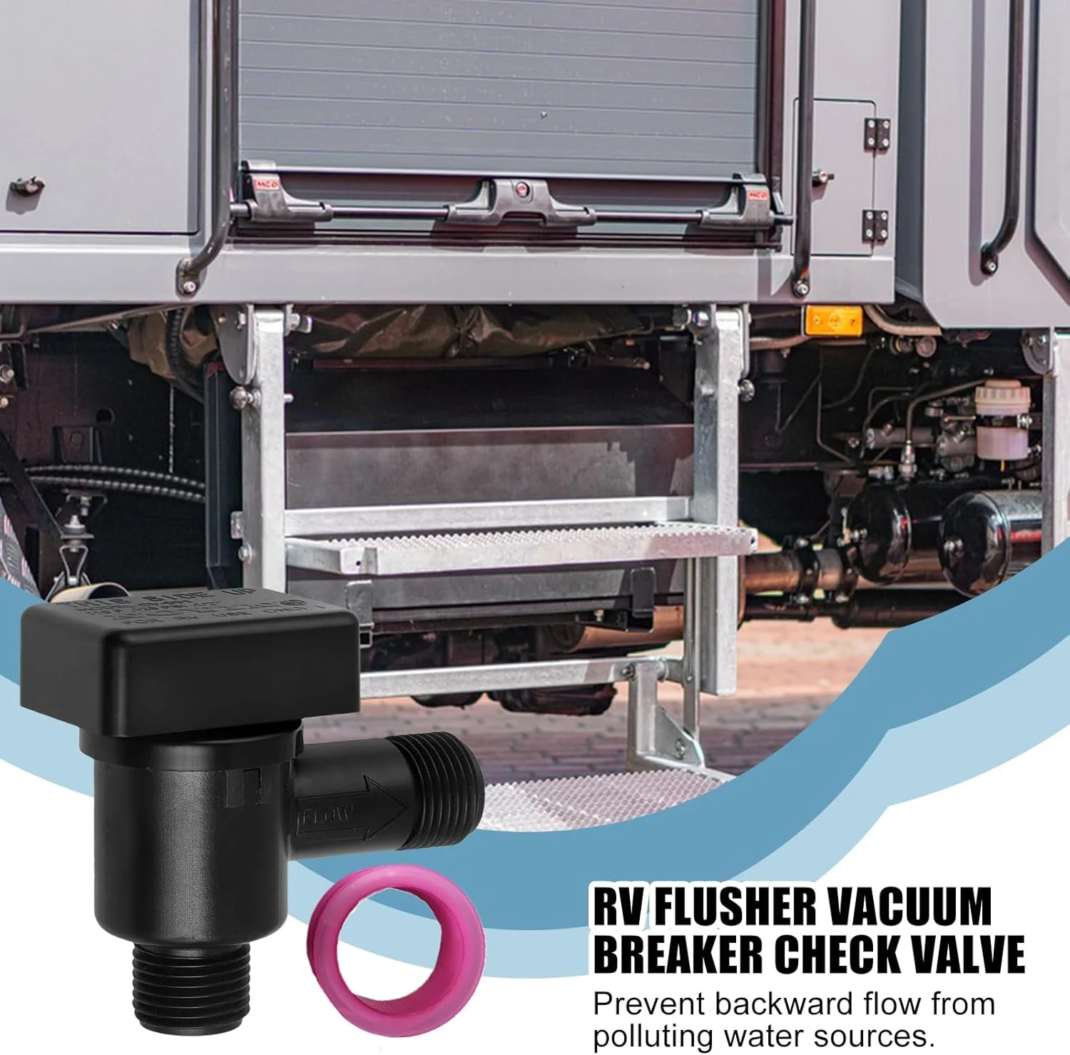 شیر یک طرفه خلاء شکن RV، شیر یک طرفه مخزن سیاه جایگزین تریلر | محافظت از منبع آب شیرین، جایگزینی خلاء شکن نشتی برای مسافرت های تعطیلات و کمپینگ شیر یک طرفه خلاء شکن RV، شیر یک طرفه مخزن سیاه جایگزین تریلر | محافظت از منبع آب شیرین، جایگزینی خلاء شکن نشتی برای مسافرت های تعطیلات و کمپینگ