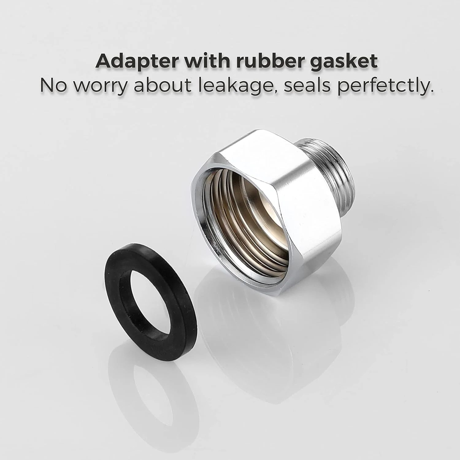 اتصالات لوله کشی استیل Benting شامل 4 عدد تبدیل مادگی G1/2 اینچ به نری 3/8 اینچ، اتصالات فشاری لوله آب شیر آشپزخانه و حمام، اتصالات لوله کشی به همراه واشرهای لاستیکی