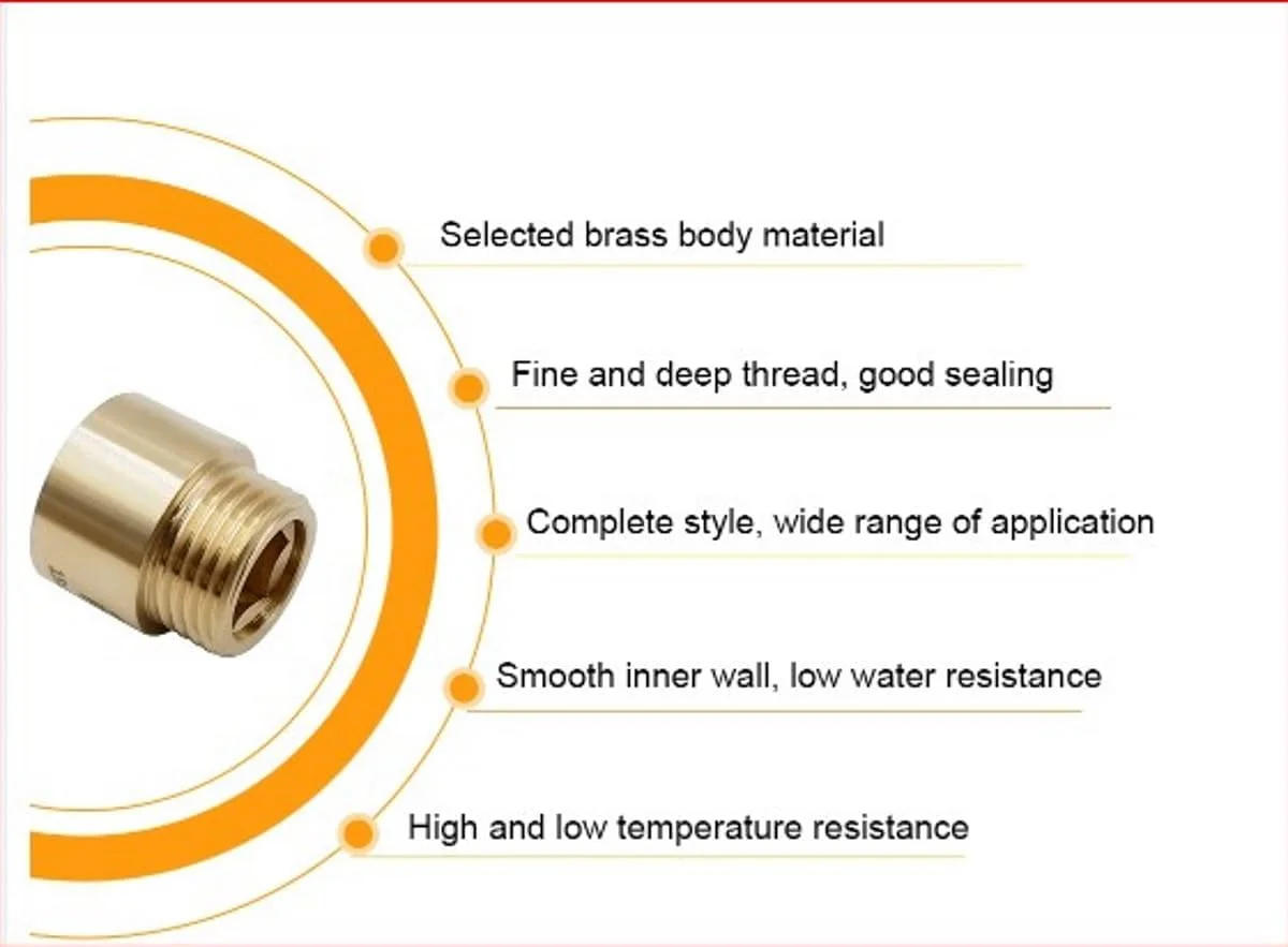 بیله™ 3 عدد اتصال برنجی افزایش طول نر به ماده 1/2 اینچ استاندارد لوله بریتانیا (BSP) برای اتصالات افزایش طول لوله (1/2 x 25mm)