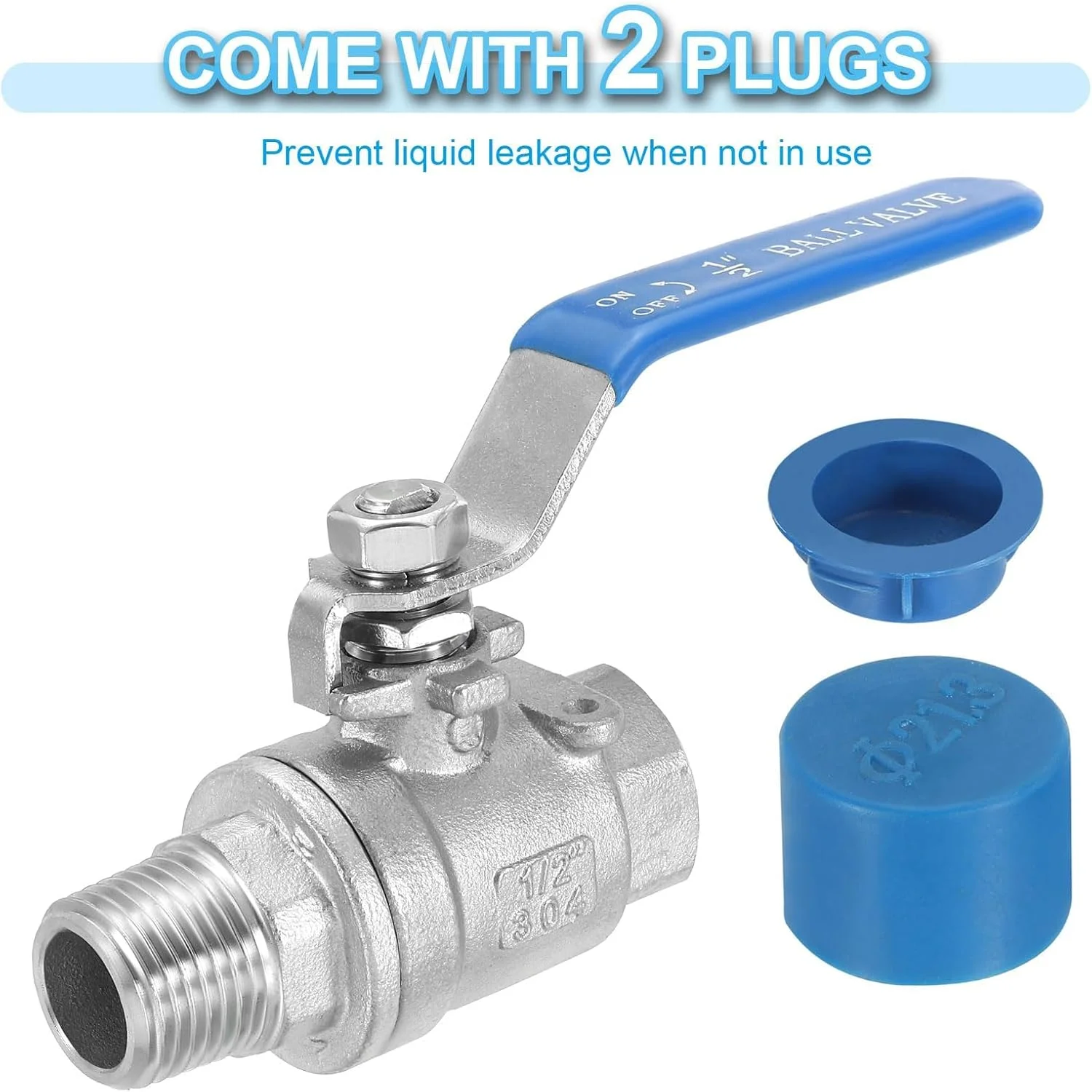 شیر قطع و وصل تمام پورت آزونی، سایز 1/2 اینچ NPT، استیل ضد زنگ 304، اتصال نر به مادگی رزوه ای برای کنترل جریان آب، روغن و گاز شیر قطع و وصل تمام پورت آزونی، سایز 1/2 اینچ NPT، استیل ضد زنگ 304، اتصال نر به مادگی رزوه ای برای کنترل جریان آب، روغن و گاز