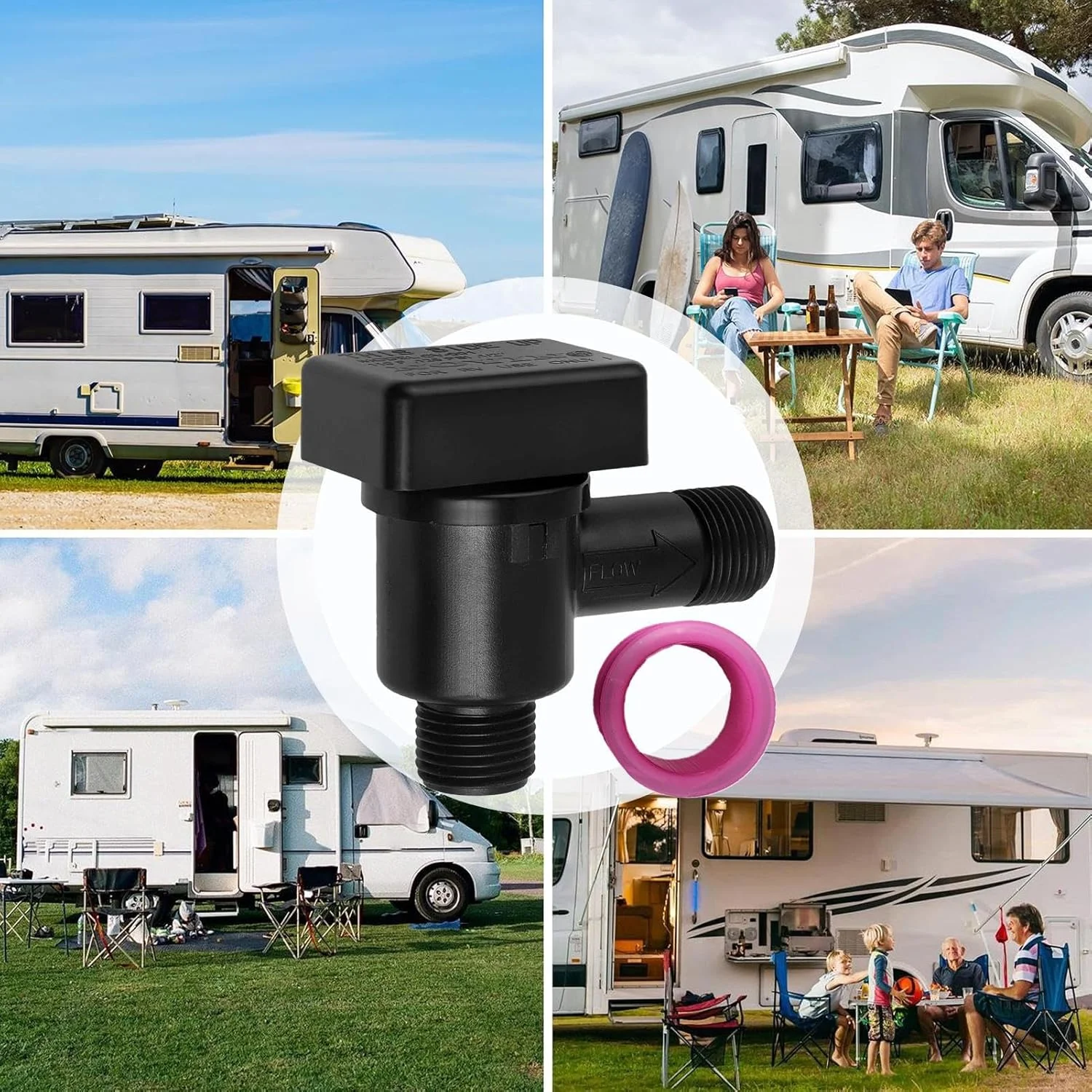 شیر یک طرفه خلاء شکن RV، شیر یک طرفه مخزن سیاه جایگزین تریلر | محافظت از منبع آب شیرین، جایگزینی خلاء شکن نشتی برای مسافرت های تعطیلات و کمپینگ شیر یک طرفه خلاء شکن RV، شیر یک طرفه مخزن سیاه جایگزین تریلر | محافظت از منبع آب شیرین، جایگزینی خلاء شکن نشتی برای مسافرت های تعطیلات و کمپینگ